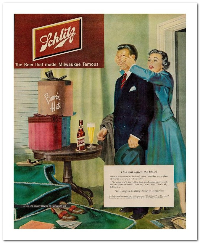 8x10 Vintage Ad 1951 Schlitz 02062501581