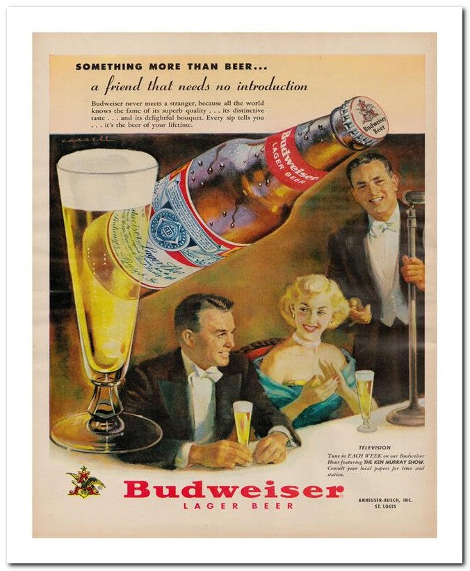 8x10 Vintage Ad 1951 Budweiser 02062501627