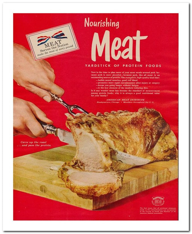 8x10 Vintage Ad 1951 Meat 02062501637