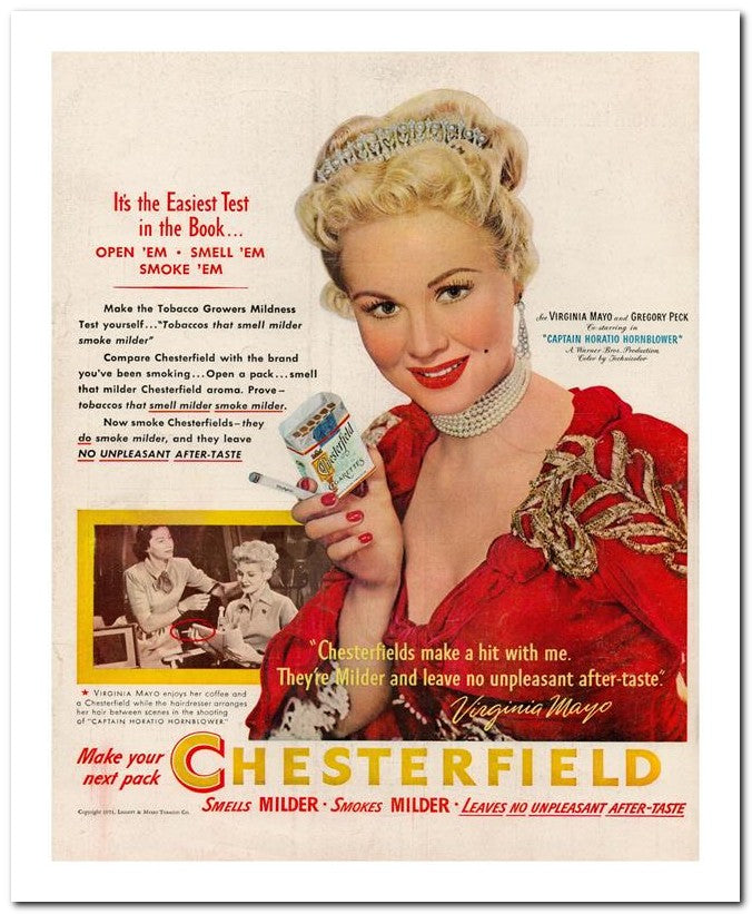 8x10 Vintage Ad 1951 Chesterfield 02062501649