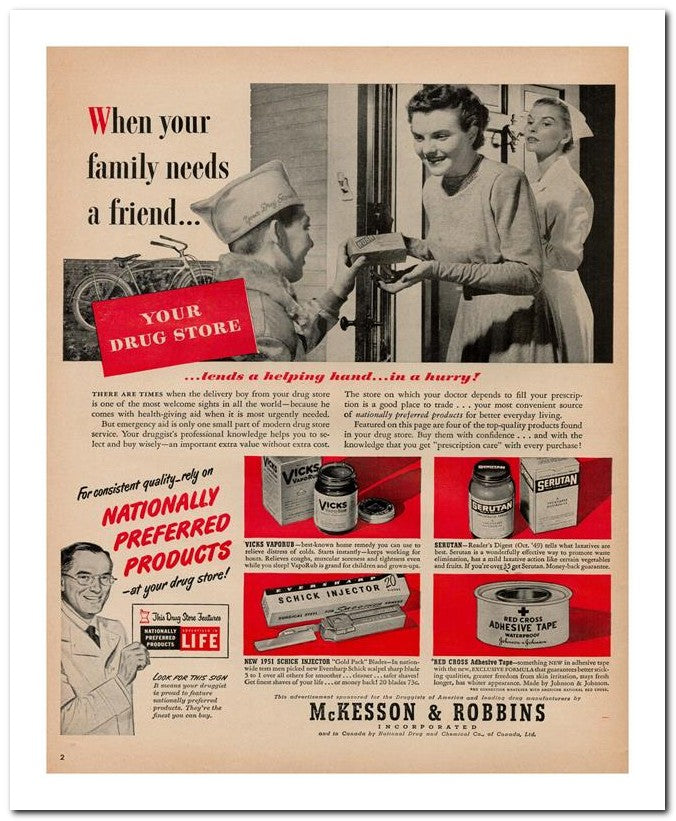 8x10 Vintage Ad 1951 Family Needs 02062501651