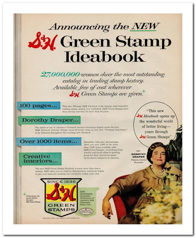 8x10 Vintage Ad 1960 Green Stamp 02062501739