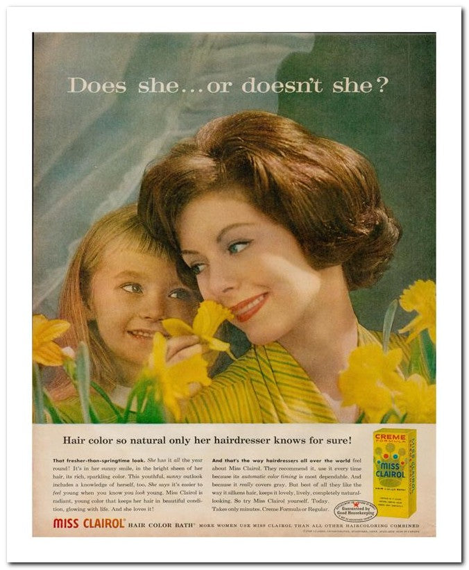 8x10 Vintage Ad 1960 Does She Or Doesn't She 02062501744