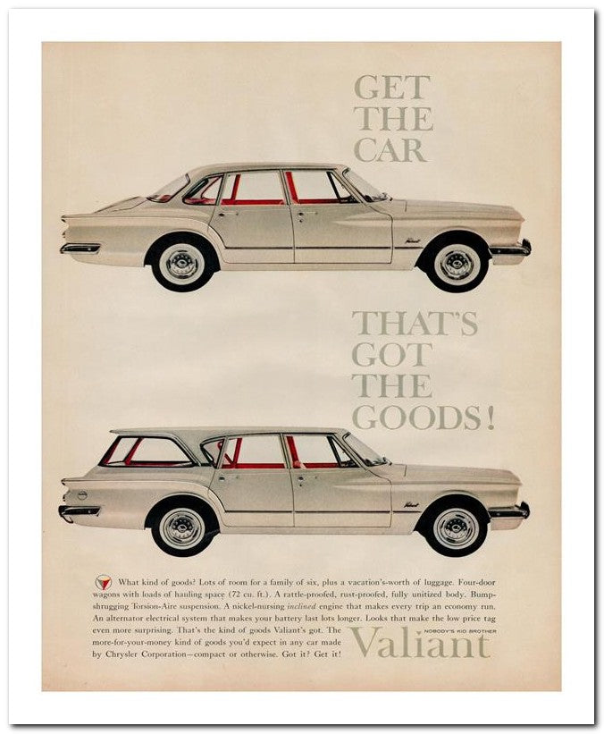 8x10 Vintage Ad 1960 Valiant 02062501745
