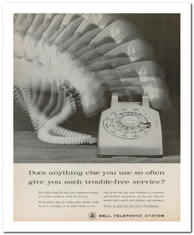 8x10 Vintage Ad 1962 Give You Such Trouble Free Service 02062501778