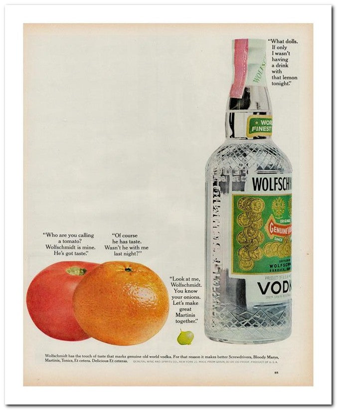 8x10 Vintage Ad 1962 Wolfschmidt 02062501812