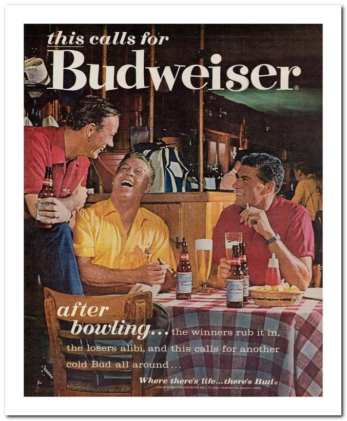 8x10 Vintage Ad 1963 Budweiser 02062501854