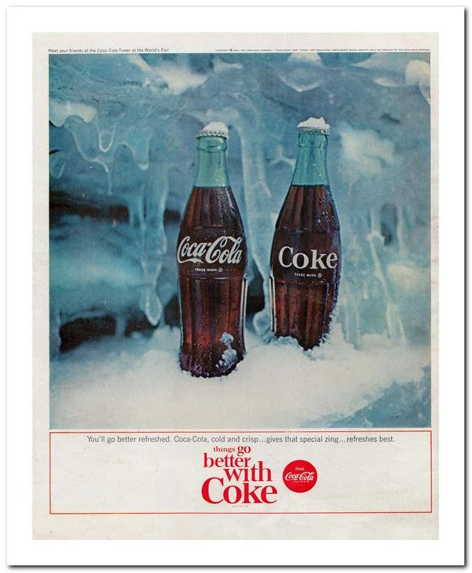 8x10 Vintage Ad 1964 Coca Cola 02062501908