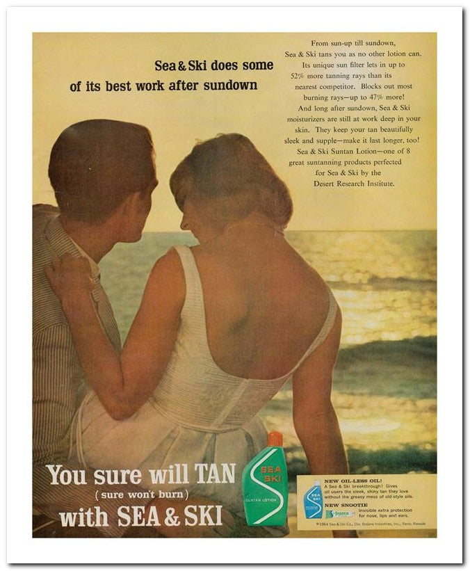 8x10 Vintage Ad 1964 You Sure Will Tan 02062501997