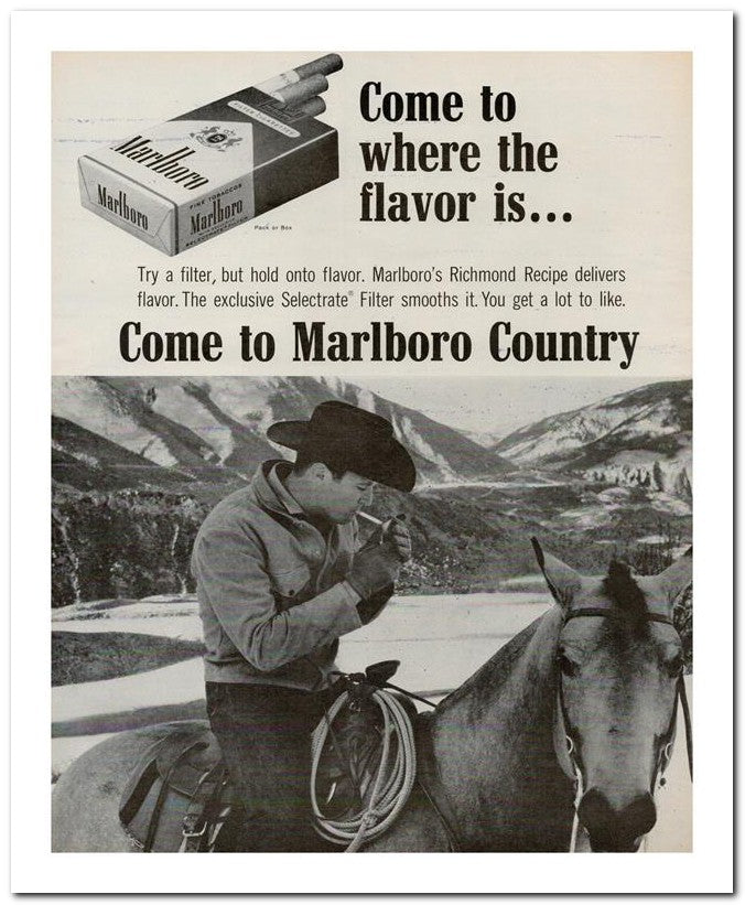 8x10 Vintage Ad 1964 Come To Marlboro Country 02062502013