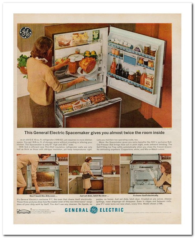 8x10 Vintage Ad 1964 This General Electric Spacemaker Gives You 02062502031