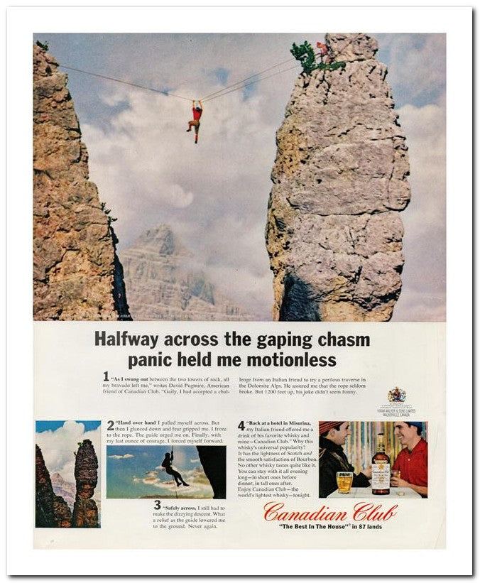 8x10 Vintage Ad 1964 Halfway Across The Gaping Chasm 02062502050
