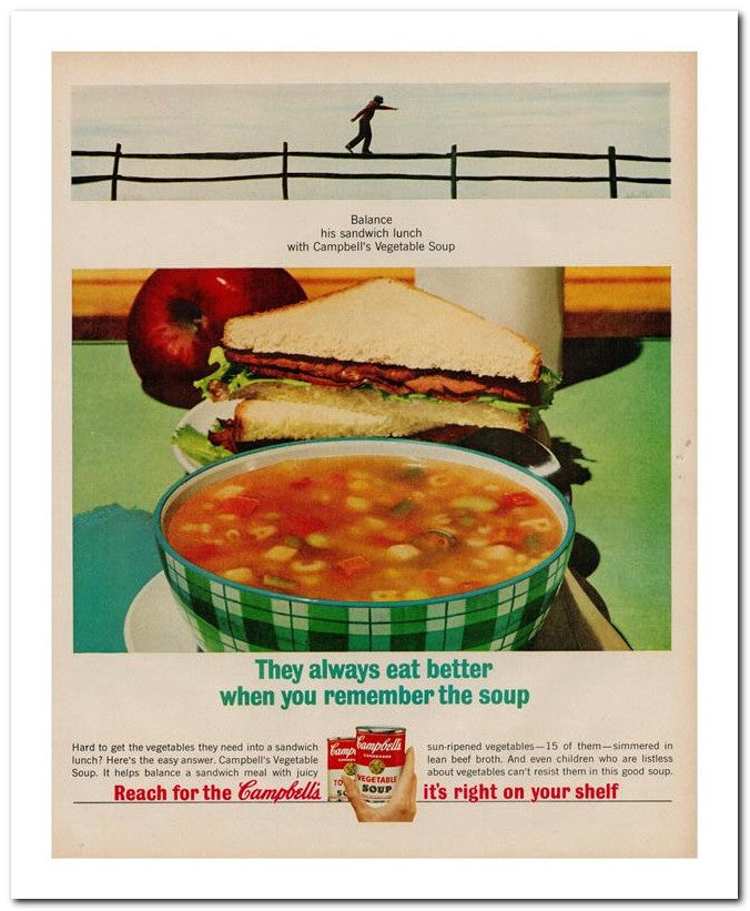 8x10 Vintage Ad 1964 When You Remember The Soup 02062502073