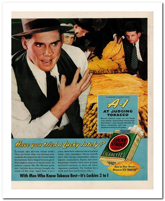 8x10 Vintage Ad 1939 Have You Tried A Lucky Lately Strike 02062502114