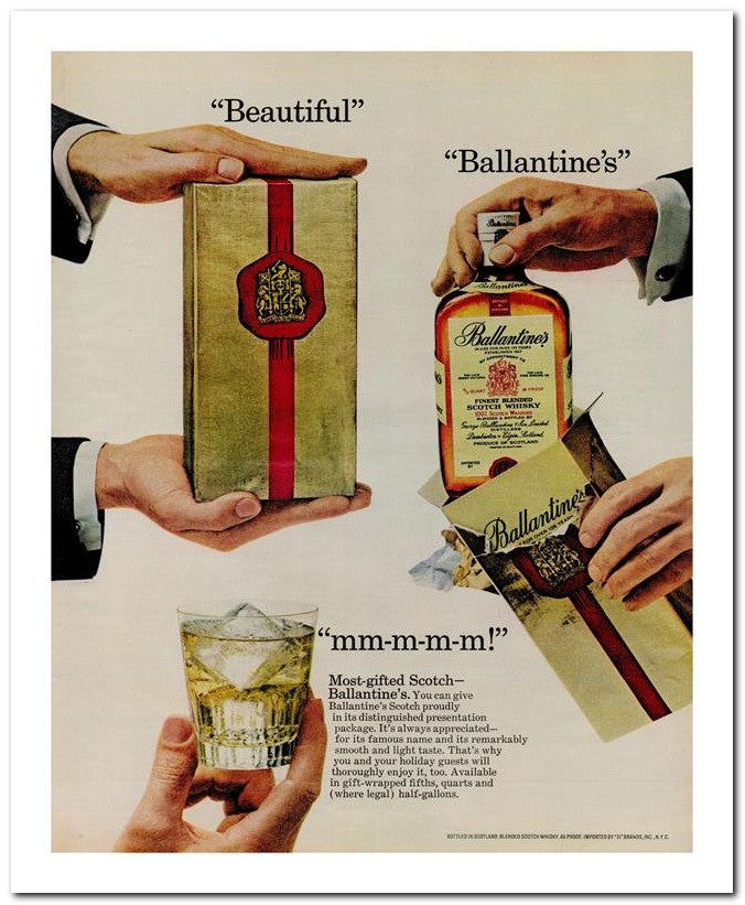 8x10 Vintage Ad 1964 Ballantine's 02062502127