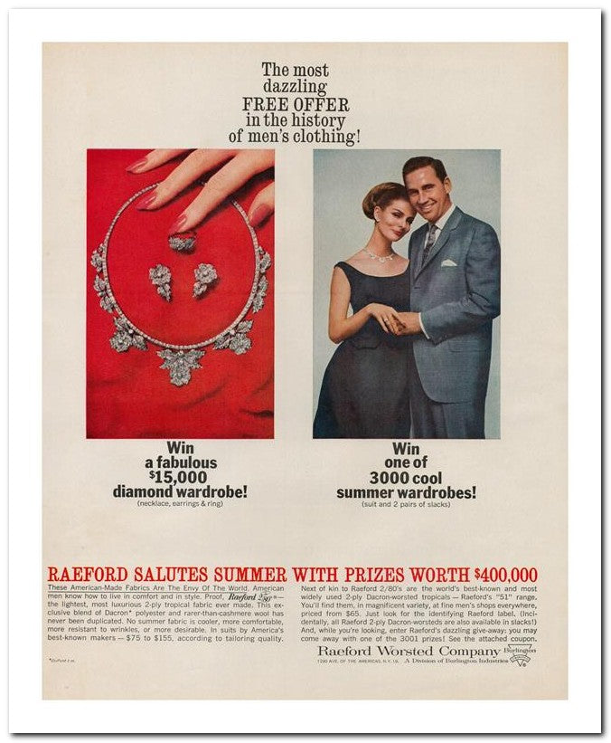 8x10 Vintage Ad 1964 Raeford Salutes Summer With Prizes Worth 40 02062502167