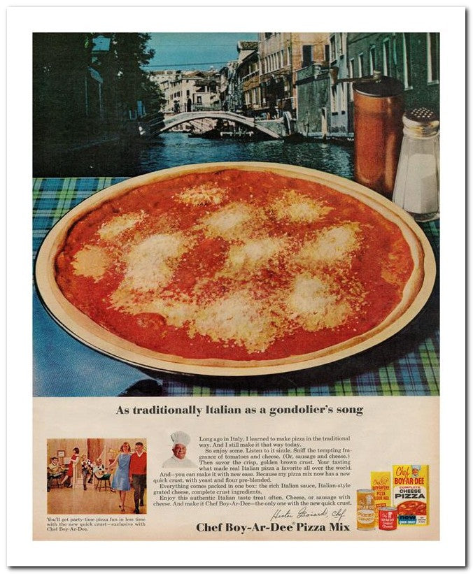 8x10 Vintage Ad 1964 As Trad Itionally Italian As A Gondolier's 02062502222