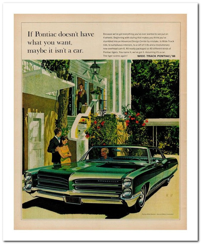 8x10 Vintage Ad 1965 If Pontiac Doesn't Have 02062502341