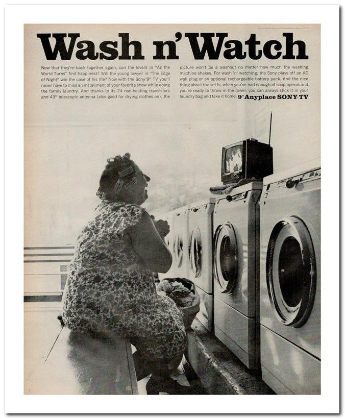 8x10 Vintage Ad 1966 Wash N Watch 02062502363