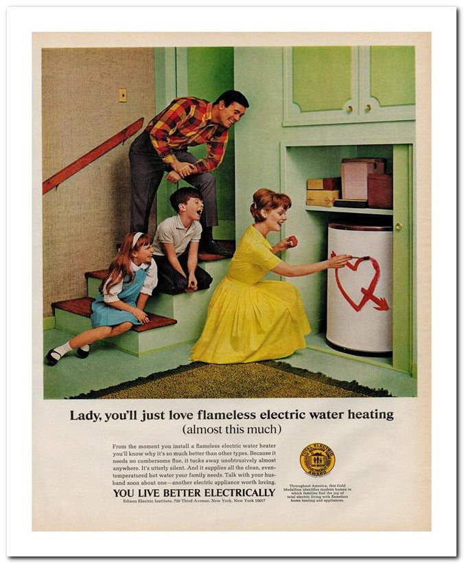 8x10 Vintage Ad 1966 Lad Y You Ll Just Love Flameless Electric W 02062502377