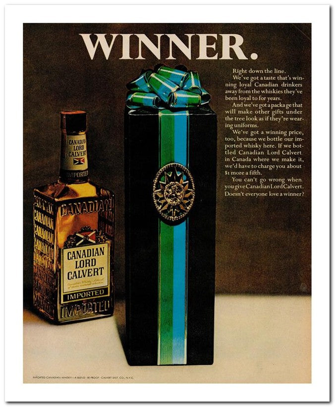 8x10 Vintage Ad 1966 Winner 02062502385