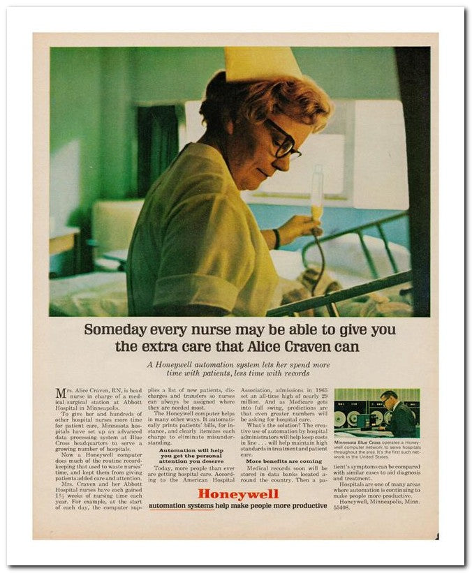 8x10 Vintage Ad 1967 Someday Every Nurse May Be Able To Give You 02062502443