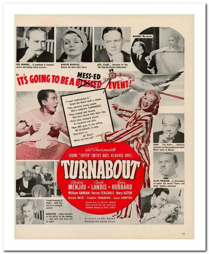 8x10 Vintage Ad 1940 Turnabout 02062502488