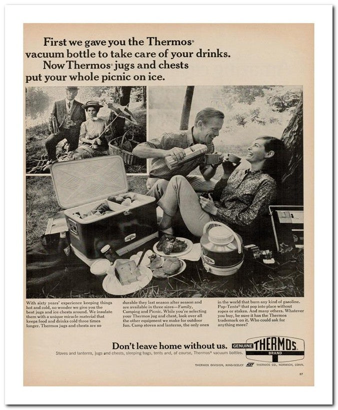 8x10 Vintage Ad 1968 Vacuum Bottle To Take Care Of Your Drinks 02062502501
