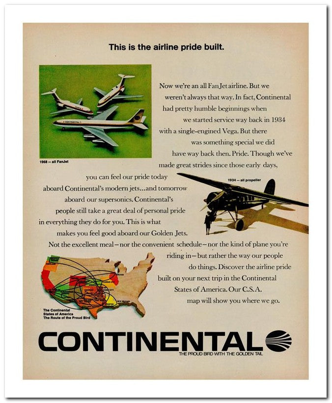 8x10 Vintage Ad 1968 Continental 02062502516