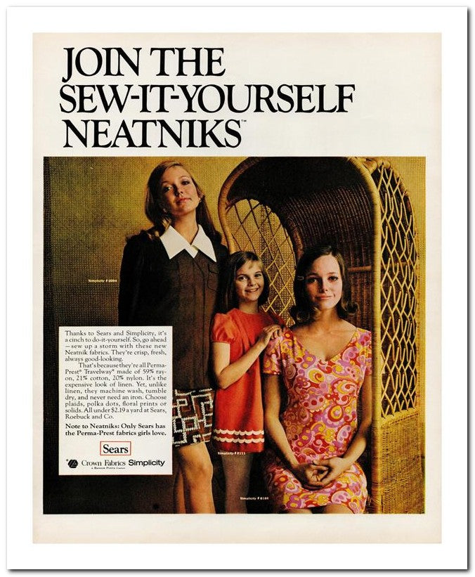 8x10 Vintage Ad 1969 Sew It Yourself 02062502518