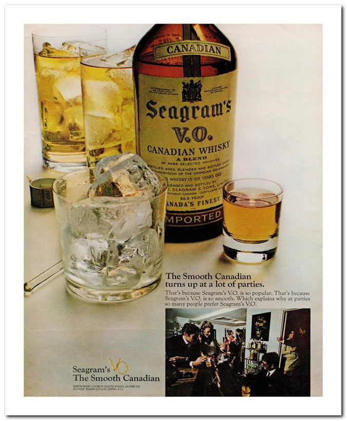 8x10 Vintage Ad 1969 Seagram's 02062502548