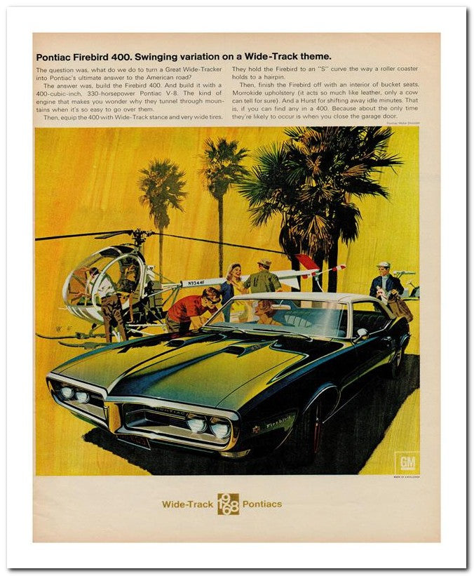 8x10 Vintage Ad 1969 Pontiac Firebird 400 Swinging Variation On 02062502549
