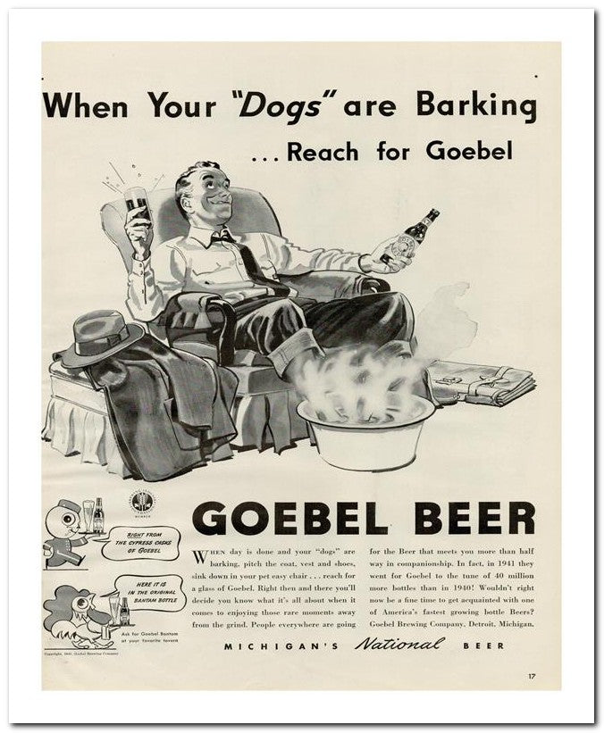 8x10 Vintage Ad 1942 When Your Dogs Are Barking 02062502576