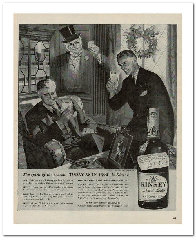 8x10 Vintage Ad 1943 The Spirit Of The Season Today As In 1892 I 02062502610