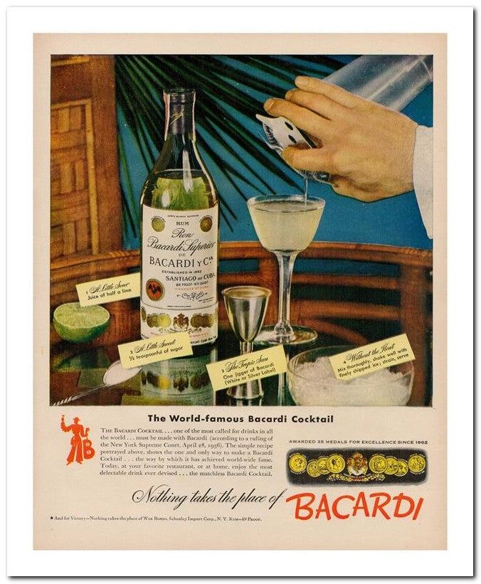 8x10 Vintage Ad 1944 Bacardi 02062502776