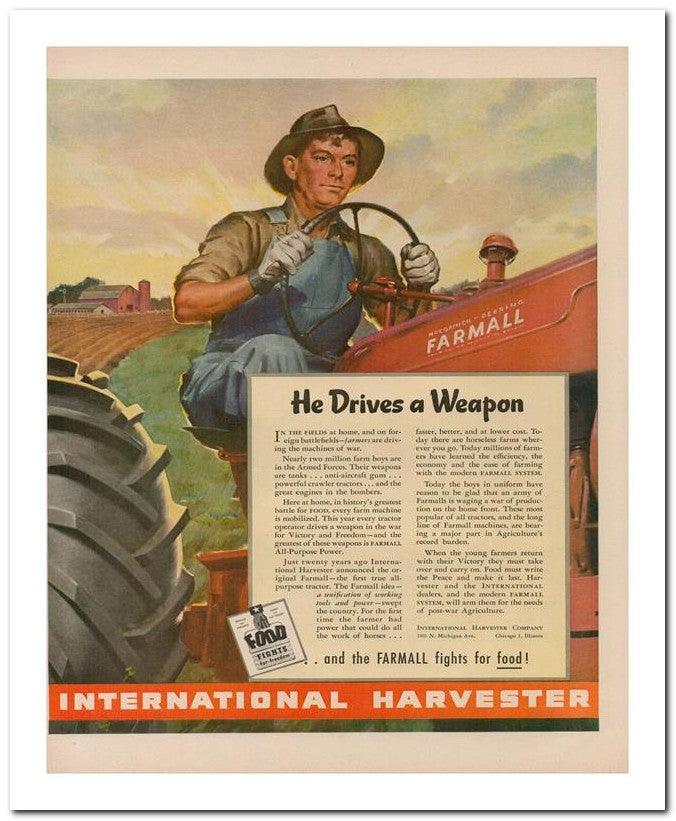 8x10 Vintage Ad 1944 International Harvester 02062502829