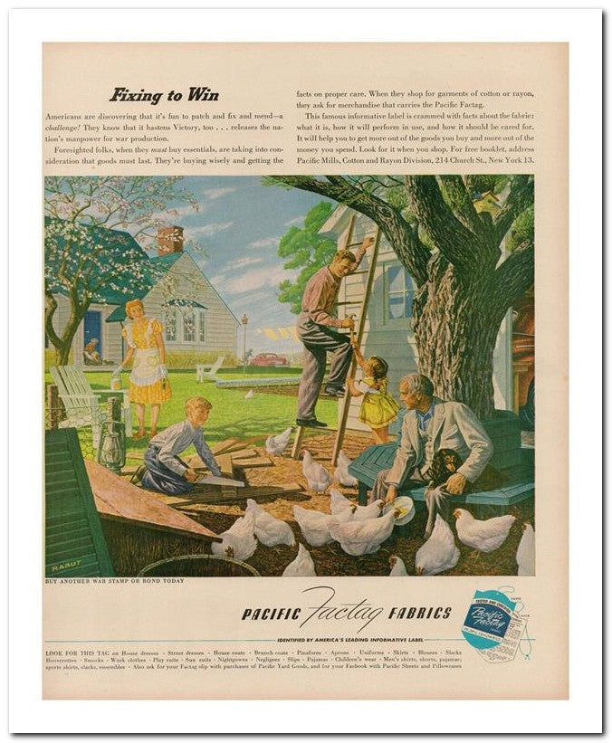 8x10 Vintage Ad 1944 Factag 02062502849