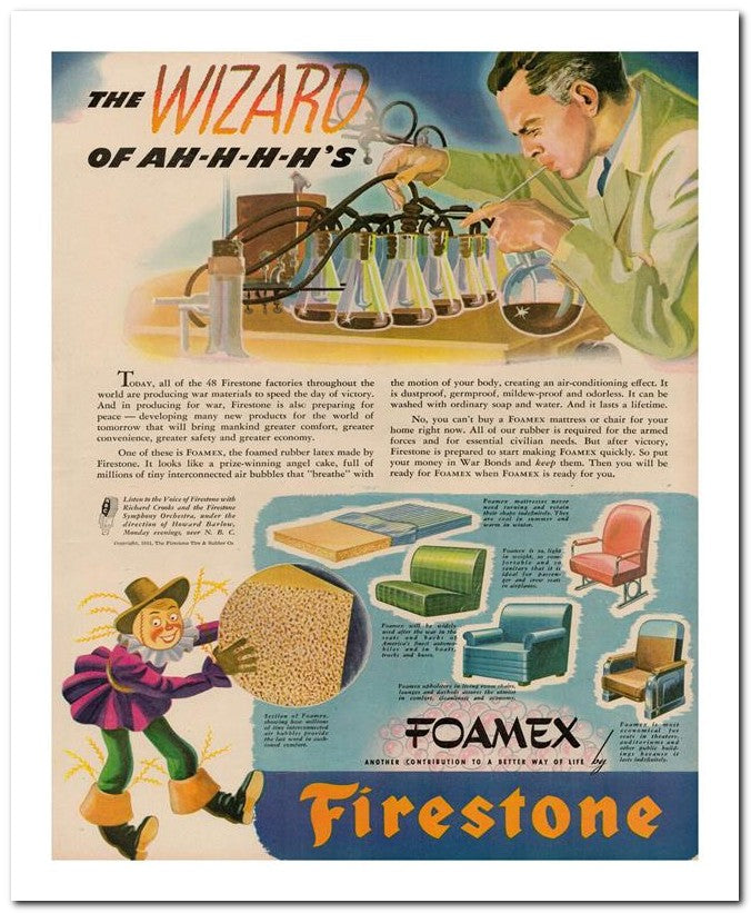 8x10 Vintage Ad 1944 Firestone 02062502861