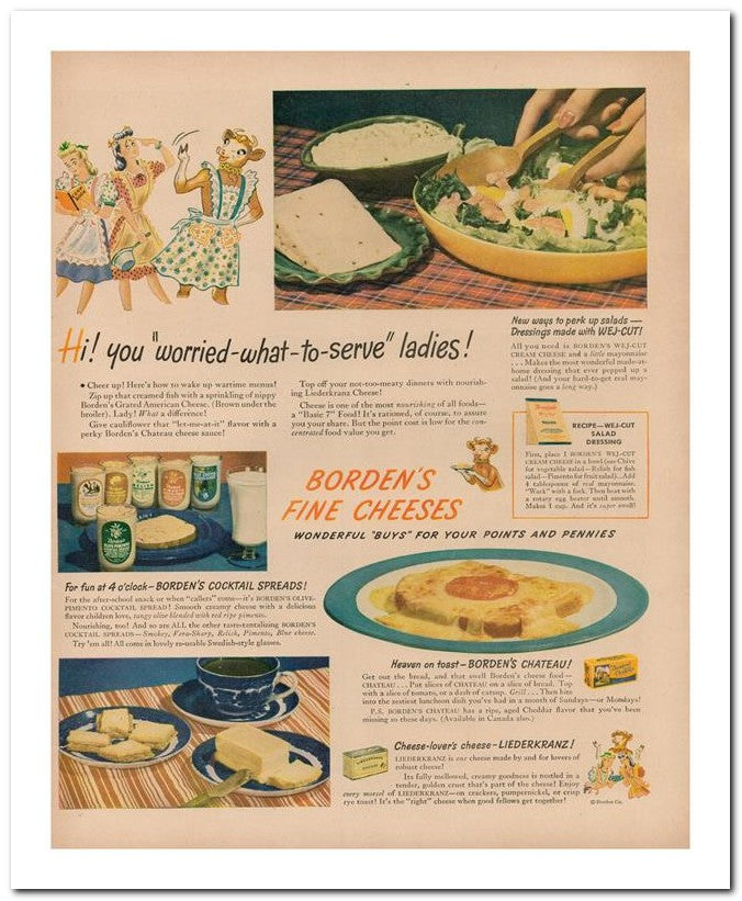 8x10 Vintage Ad 1944 Hi You Worried What To Serve 02062502910