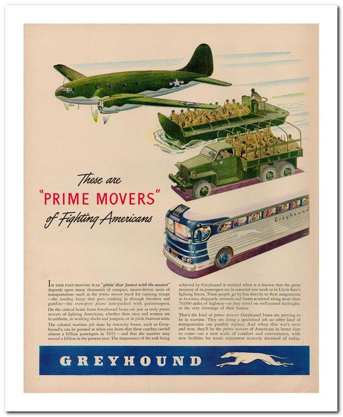 8x10 Vintage Ad 1944 Prime Movers 02062502940