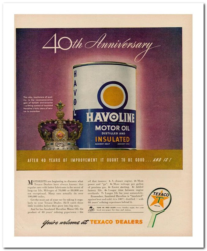 8x10 Vintage Ad 1944 Anniversary 02062502946