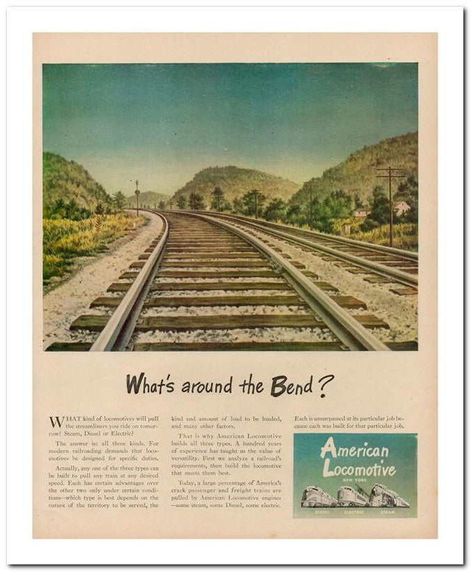 8x10 Vintage Ad 1944 What's Around The Bend 02062502956
