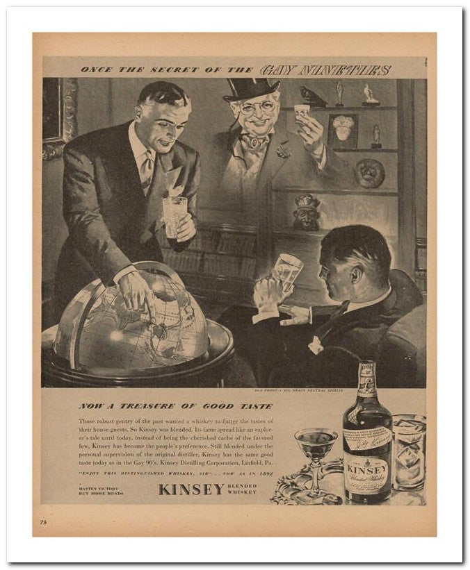 8x10 Vintage Ad 1944 Once The Secret Of The Gay Nineties 02062502999