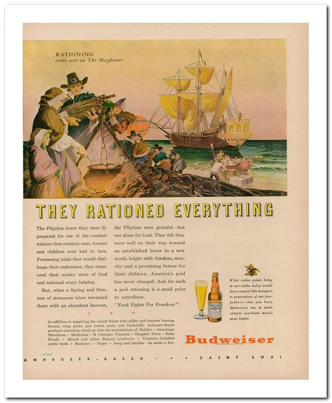 8x10 Vintage Ad 1944 They Rationed Everything 02062503022