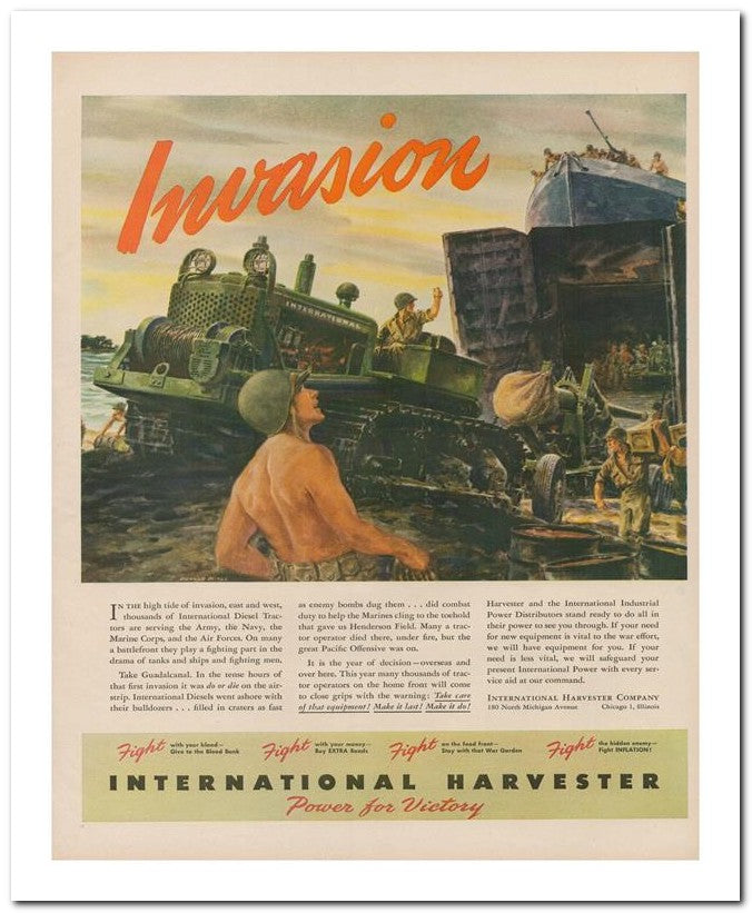 8x10 Vintage Ad 1944 Invasion 02062503063