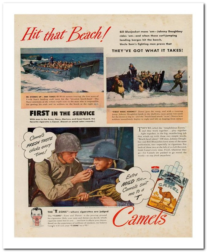 8x10 Vintage Ad 1944 Hit That Beach 02062503067