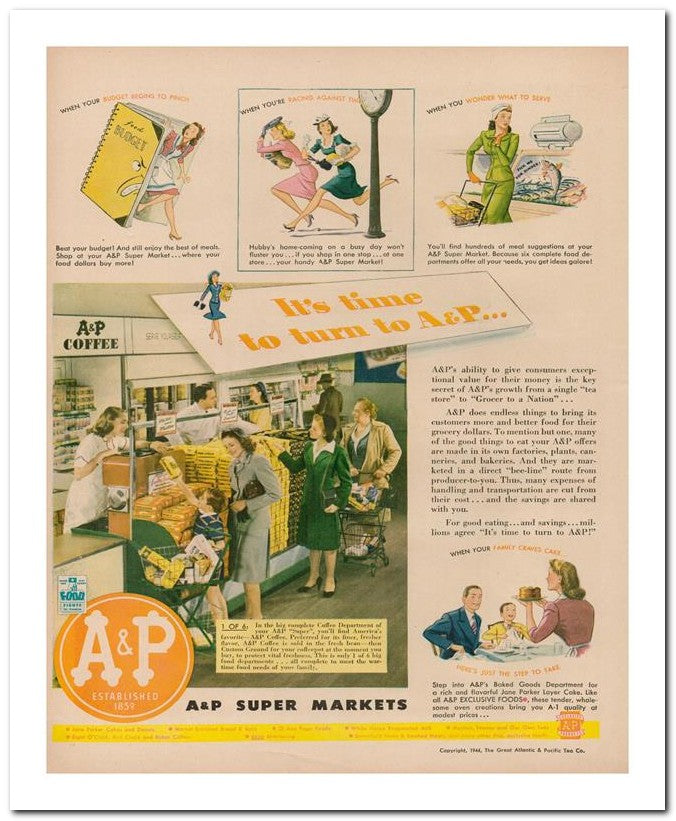 8x10 Vintage Ad 1944 A P 02062503085