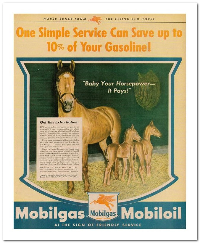 8x10 Vintage Ad 1944 Mobilgas Mobilgas Mobiloil 02062503090