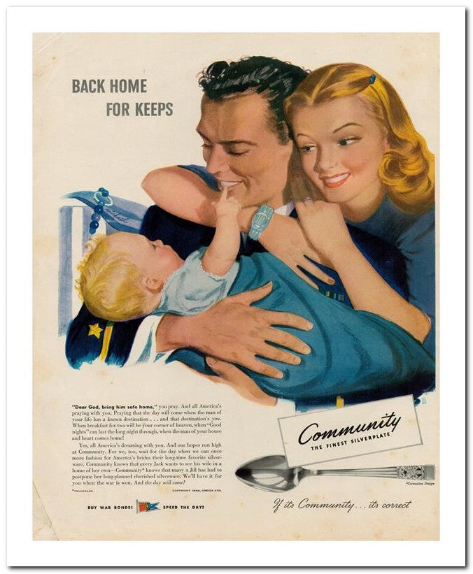 8x10 Vintage Ad 1944 Community 02062503096