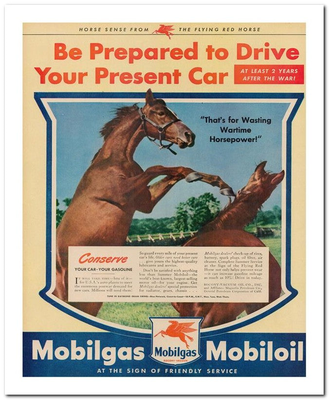 8x10 Vintage Ad 1944 Mobilgas Mobilgas Mobiloil 02062503118
